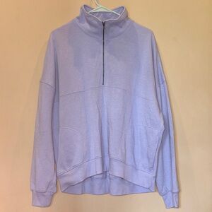 SO Women's Light Purple Half-Zip Sweatshirt